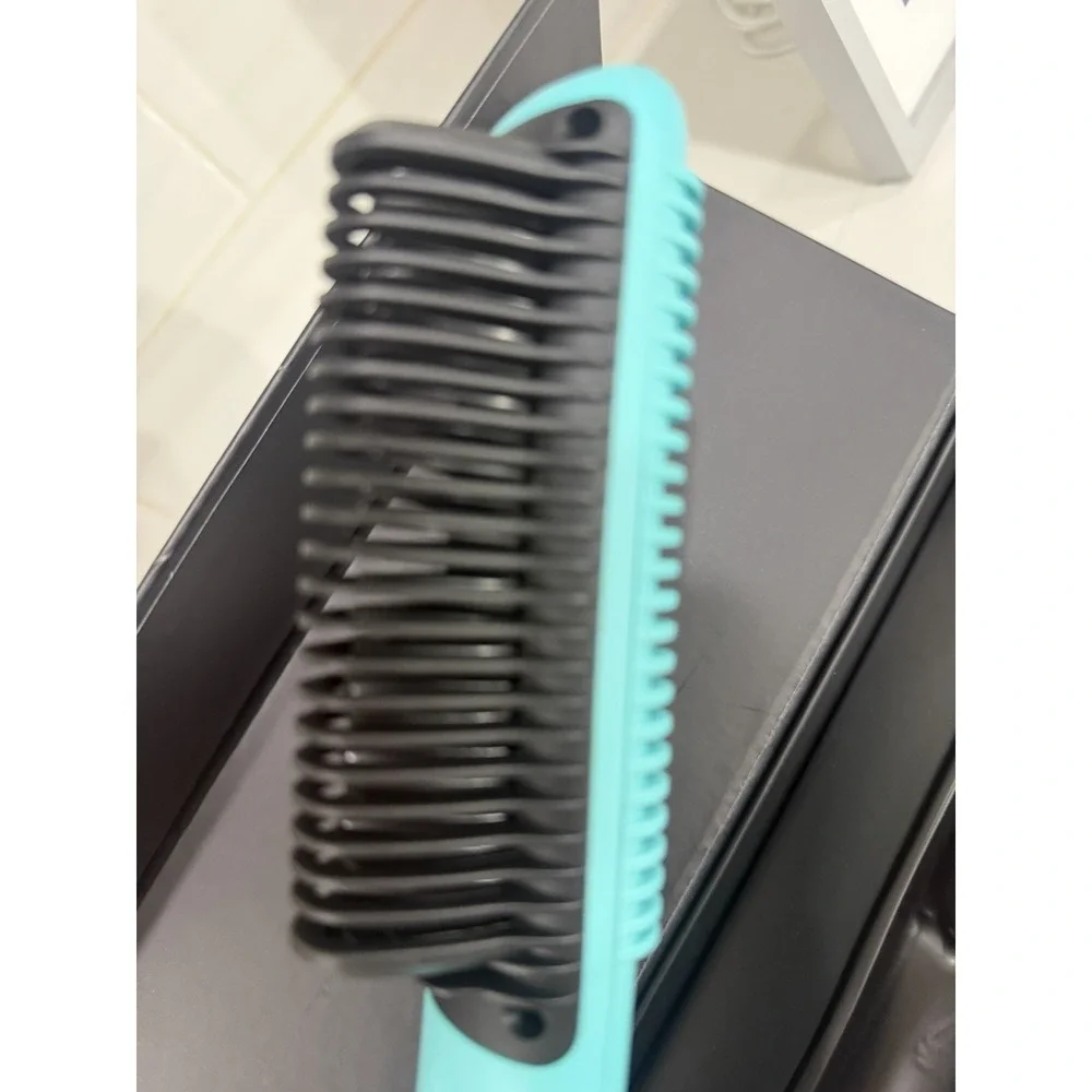PROFASHION The Almighty Hair Straightener Comb Ceramic, 6 Heat, Blue/Black NEW